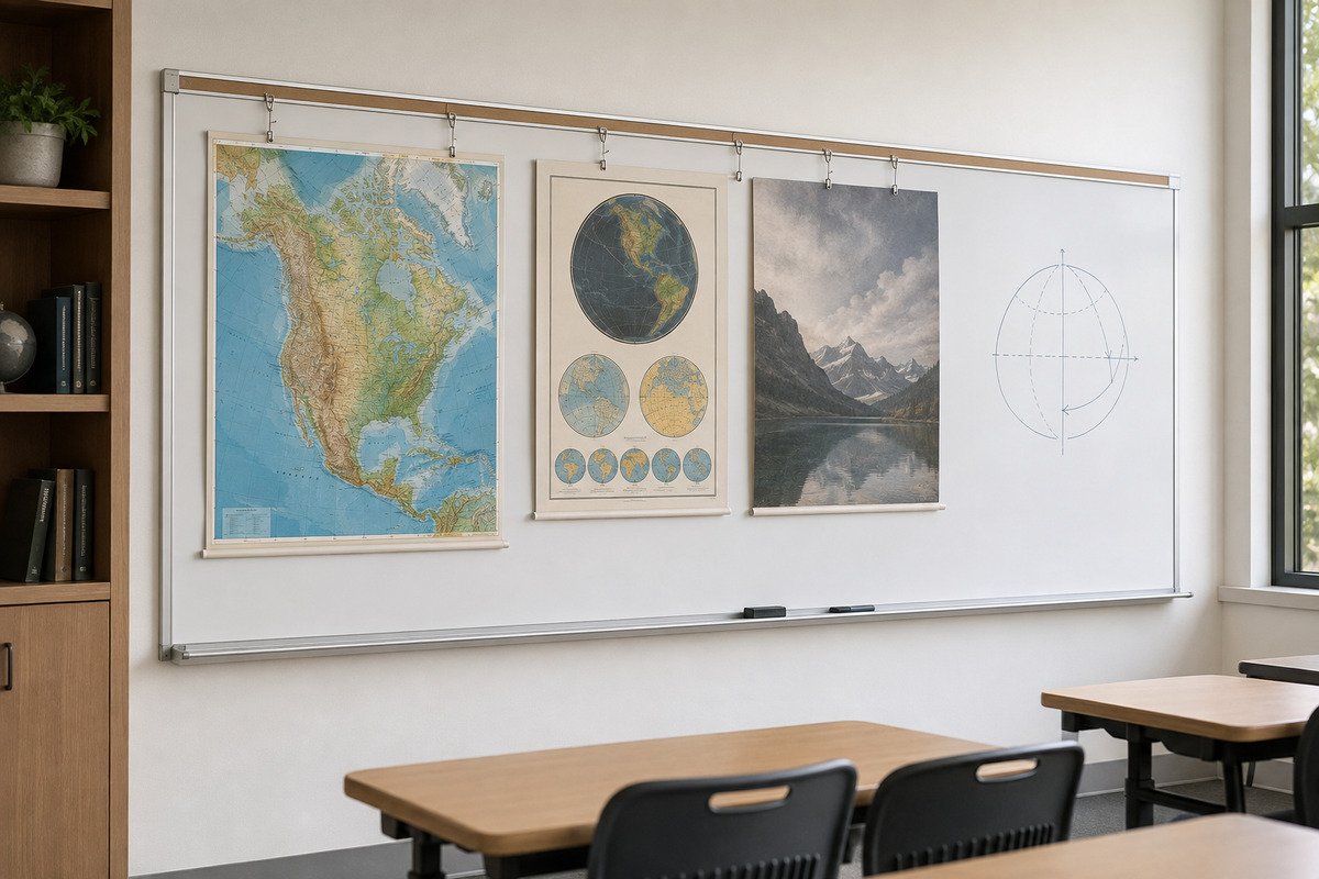 What Is a Whiteboard Map Rail and Does Your Space Need One?