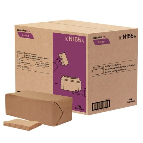 Full Fold Natural 1-Ply Napkin Natural