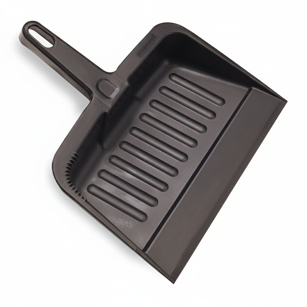 Heavy Duty Plastic Dust Pan Charcoal 12.25 in