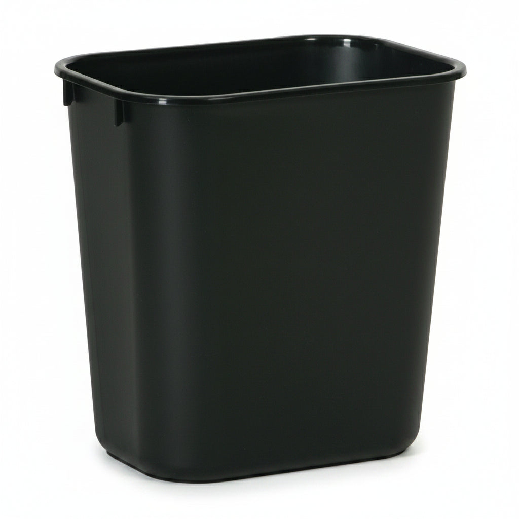 Small Wastebasket Black 13 Quart