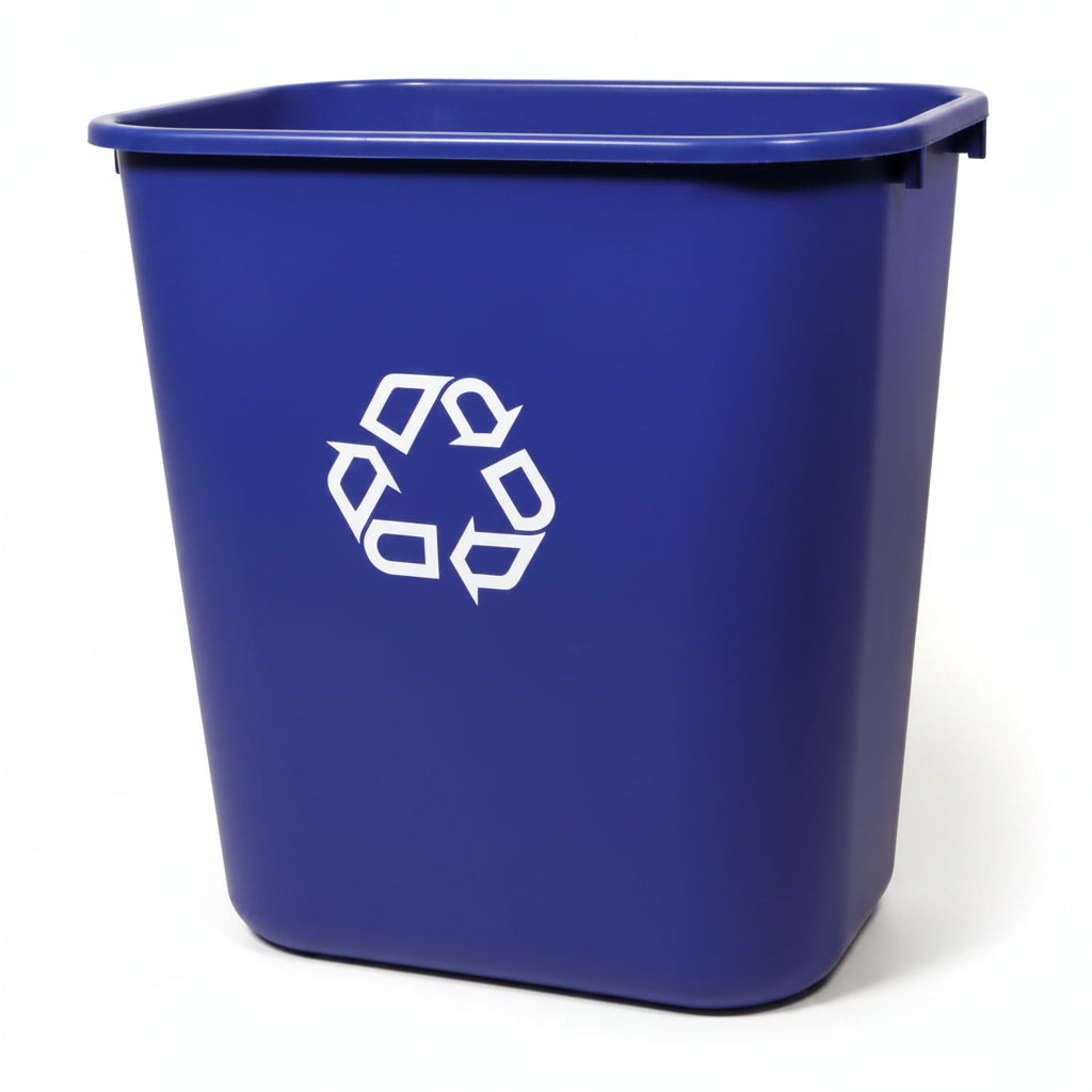 Medium Recycling Wastebasket Blue 28 Quart