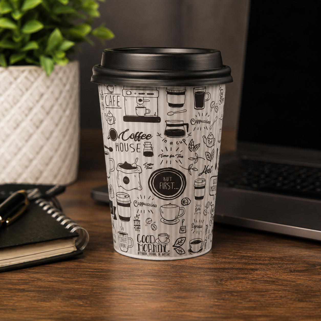 Paper Hot Cup Good Day Print