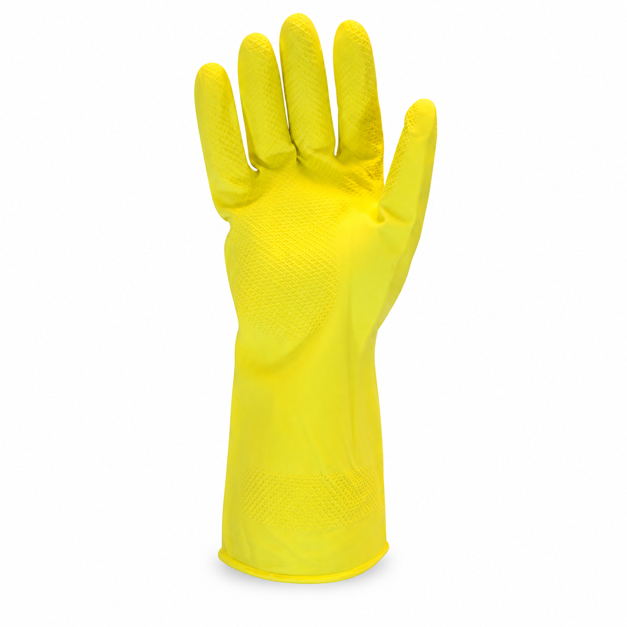 Flocked Lined Latex Large Yellow Glove