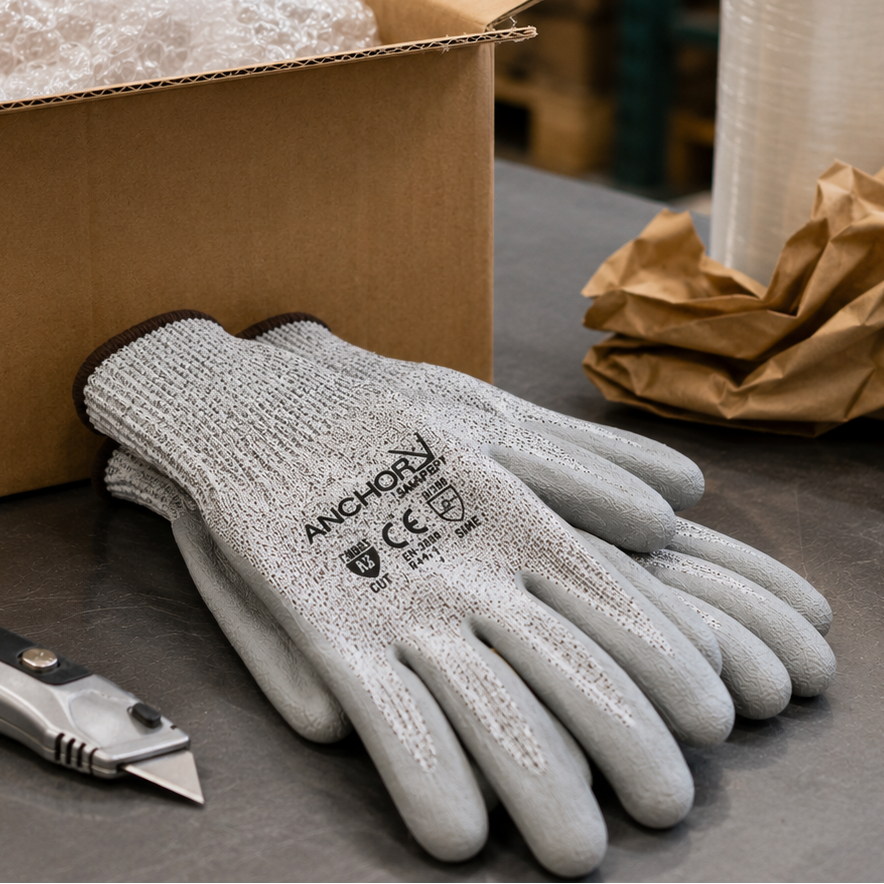 Micro-Foam Nitrile Dipped Coated Nylon Elastic-Cuff Work Gloves