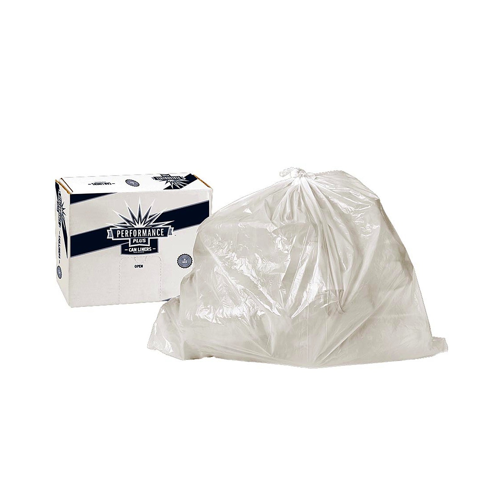 Clear High-Density Can Liners 24x24, 7-10 Gallon, 0.20 mil