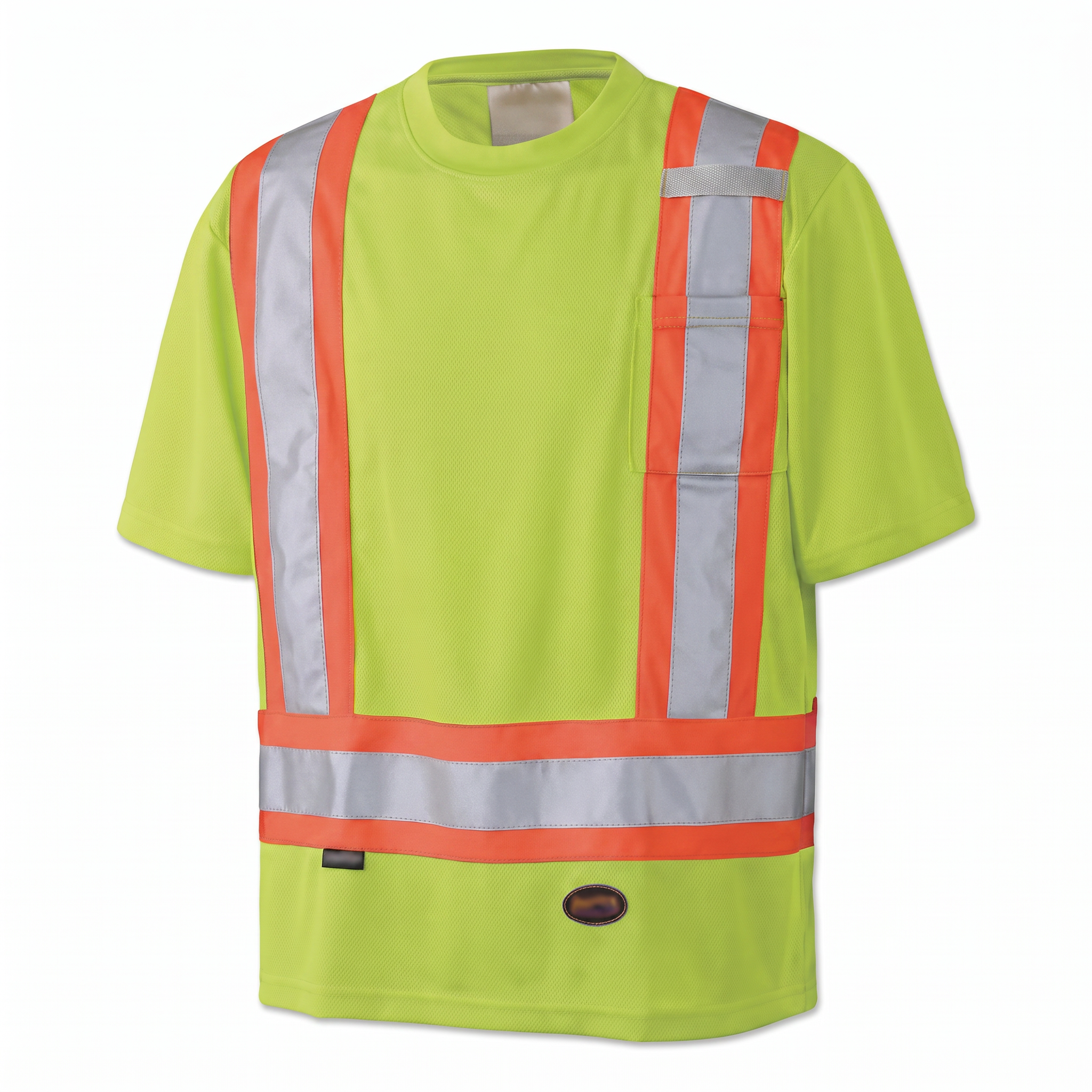 6990U/6991U Birdseye Hi-Viz Safety Short Sleeve T-Shirt - Yellow/Green, X-Large
