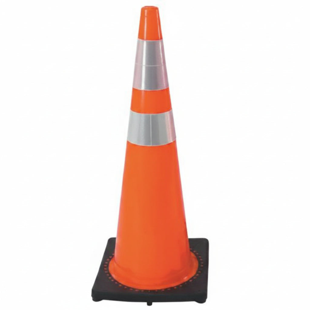 DW Series 36 inch Orange PVC Traffic Cone with Black Base