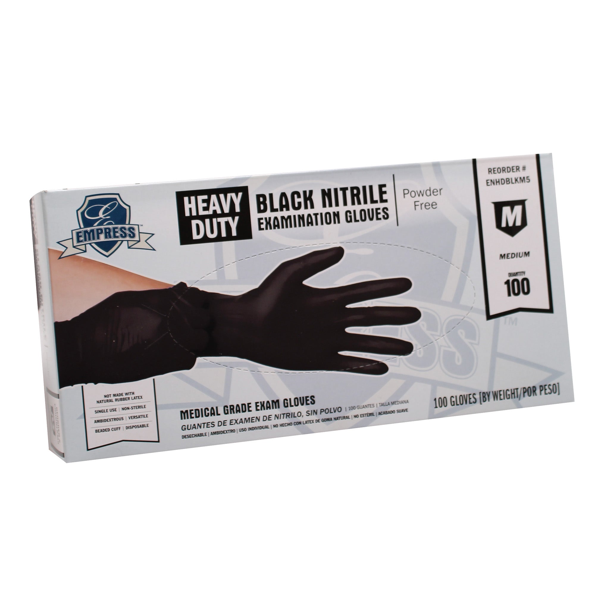 Heavy Duty Nitrile Glove Black Medium 5 mil