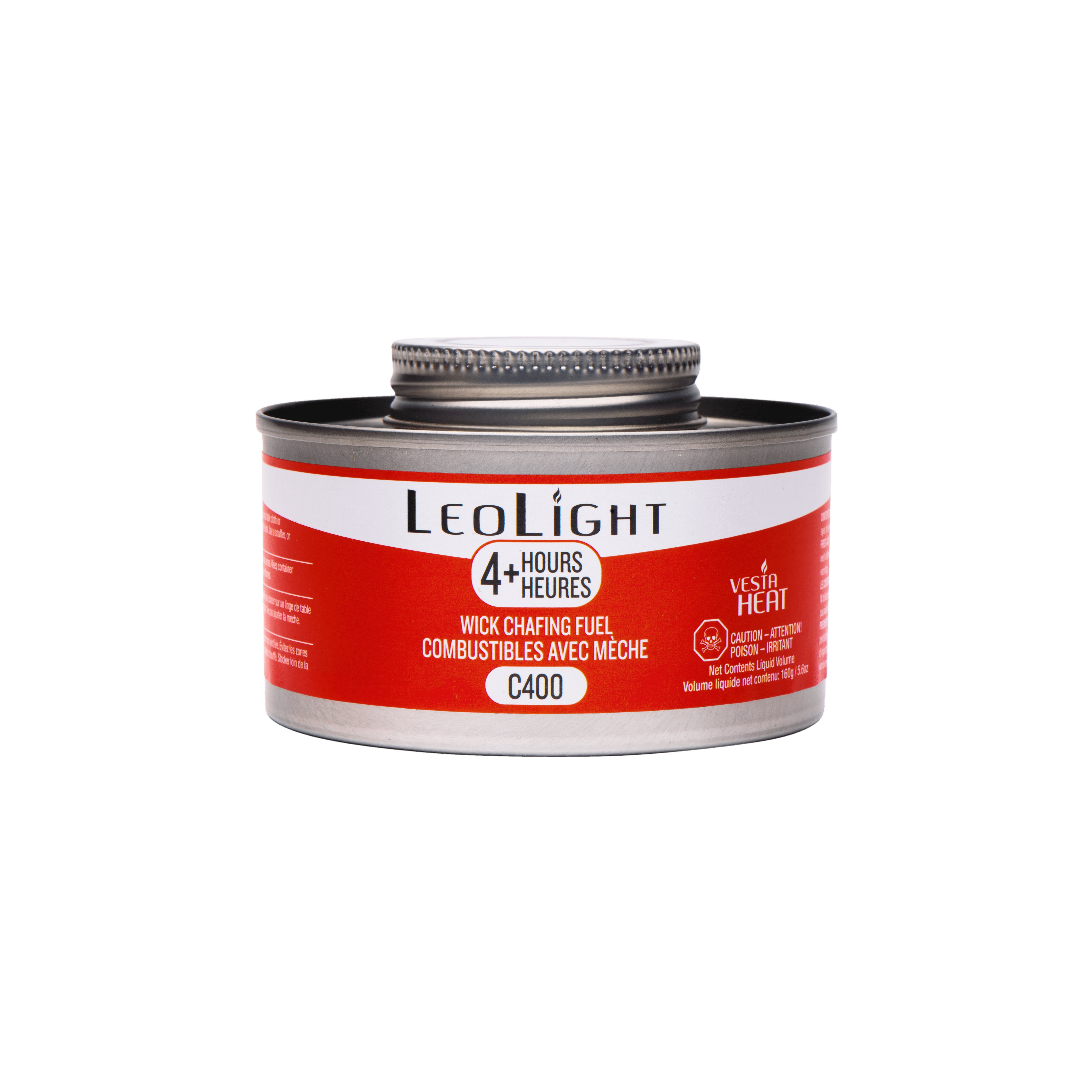 LeoLight Vesta Heat Screw Top Wick Chafing Fuel 4 Hour