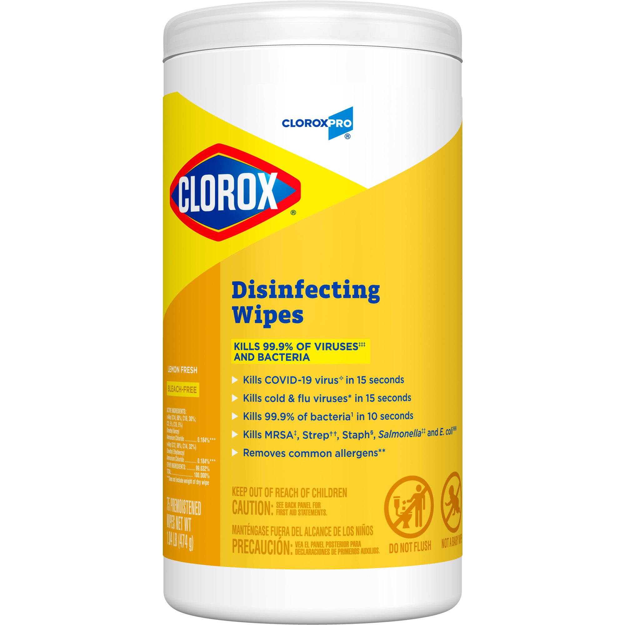 Clorox Disinfecting Wipes Lemon Fresh 75 Count