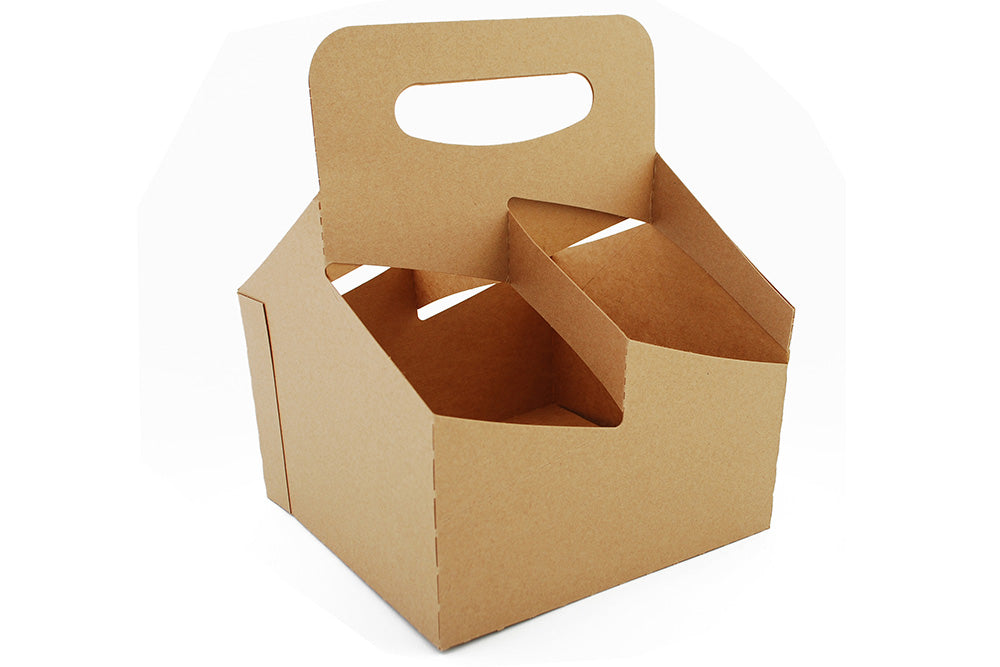 Kraft Paperboard Drink Carrier with Handle