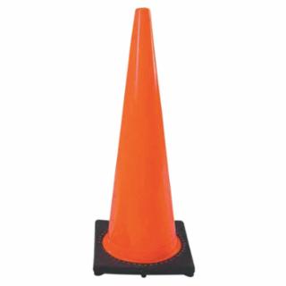 36 inch Orange PVC Traffic Cone with 14 1/2 inch Base