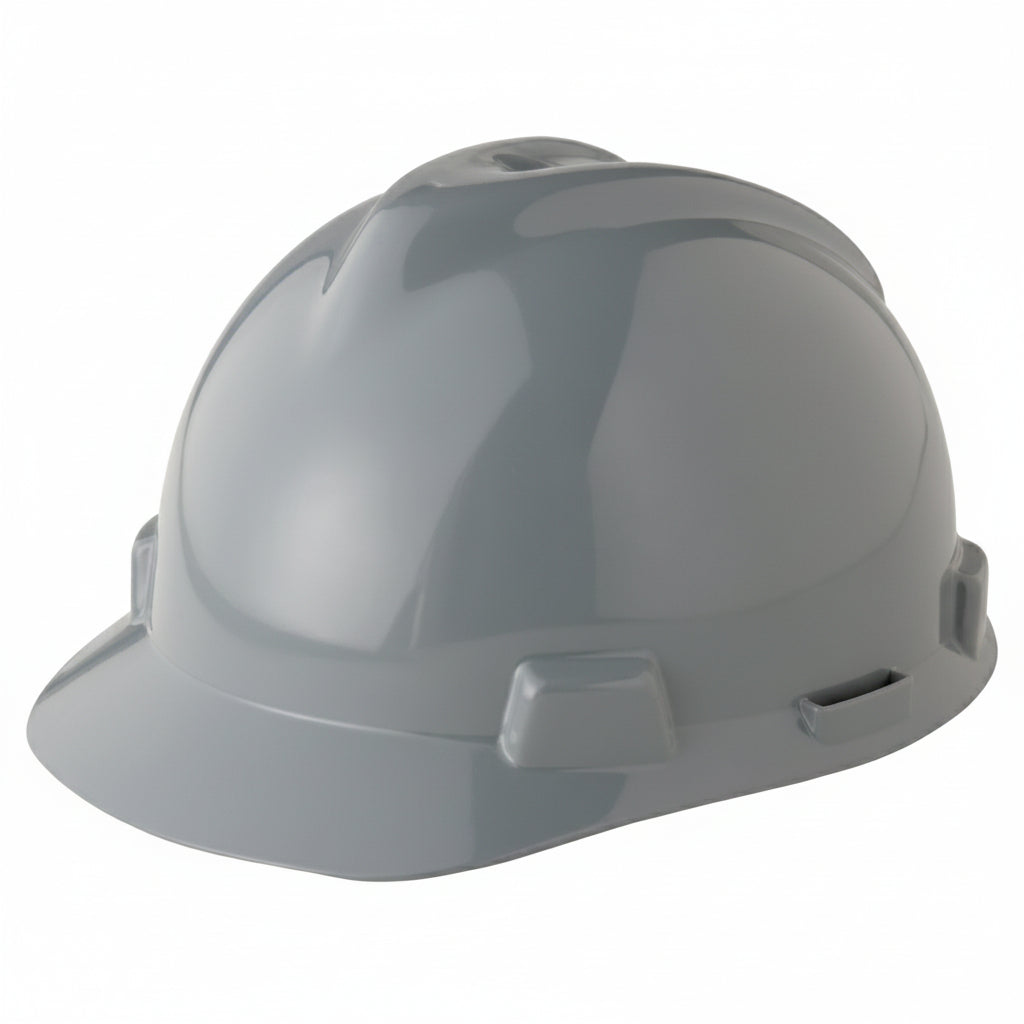 Gray V-Gard Cap-Style Hard Hat with Fas-Trac III Suspension