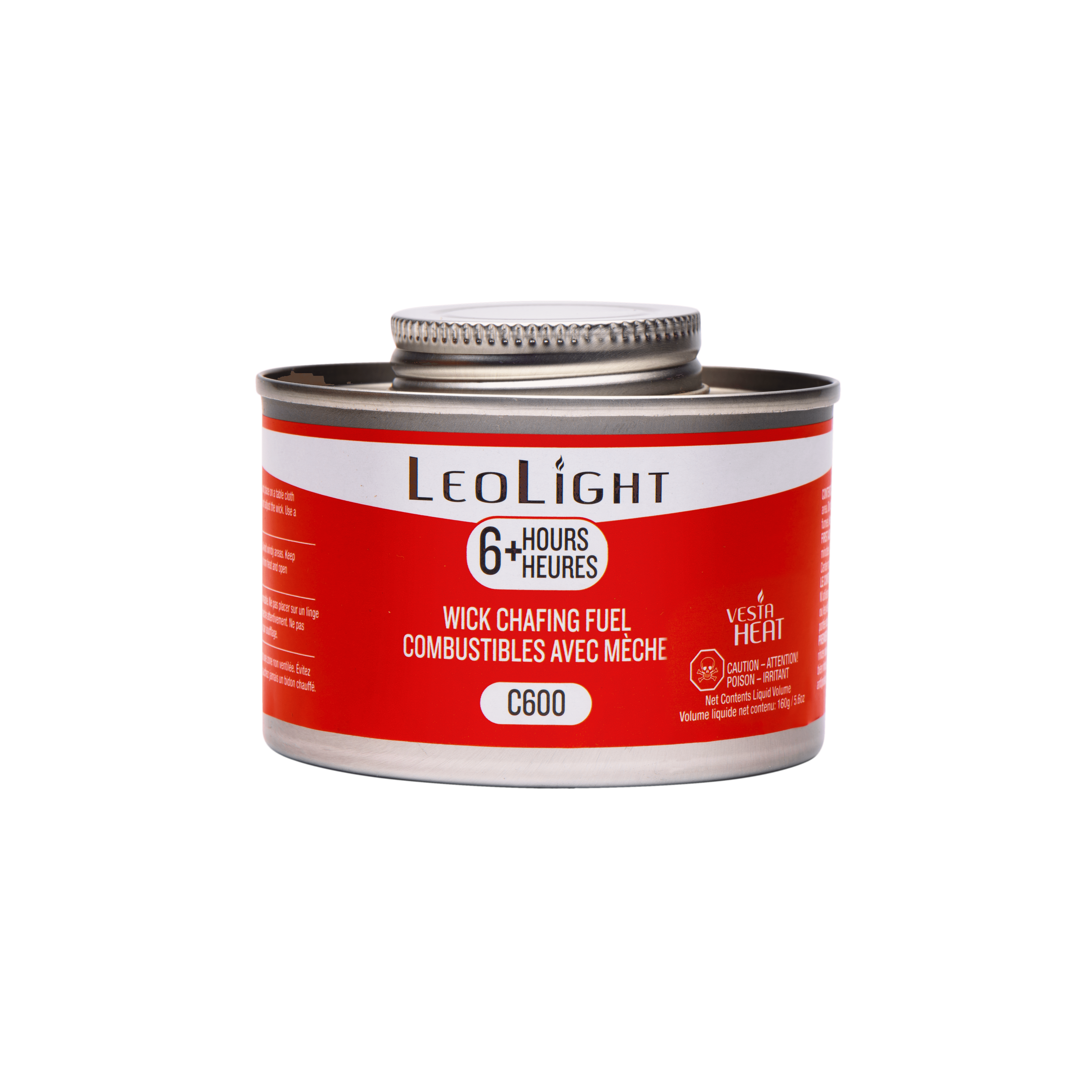 LeoLight Vesta Heat Screw Top Wick Chafing Fuel 6 Hour