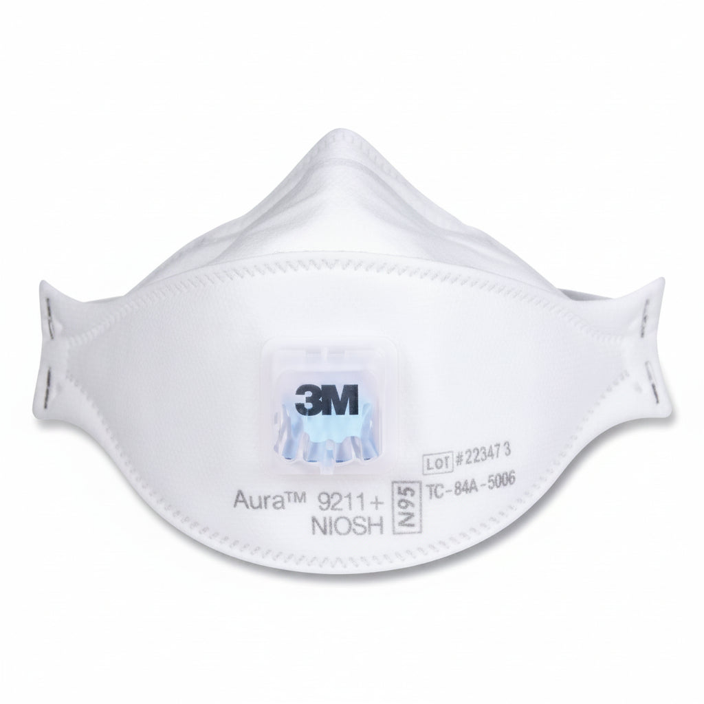 Aura Series White N95 Particulate Disposable Respirator with Braided Comfort Strap