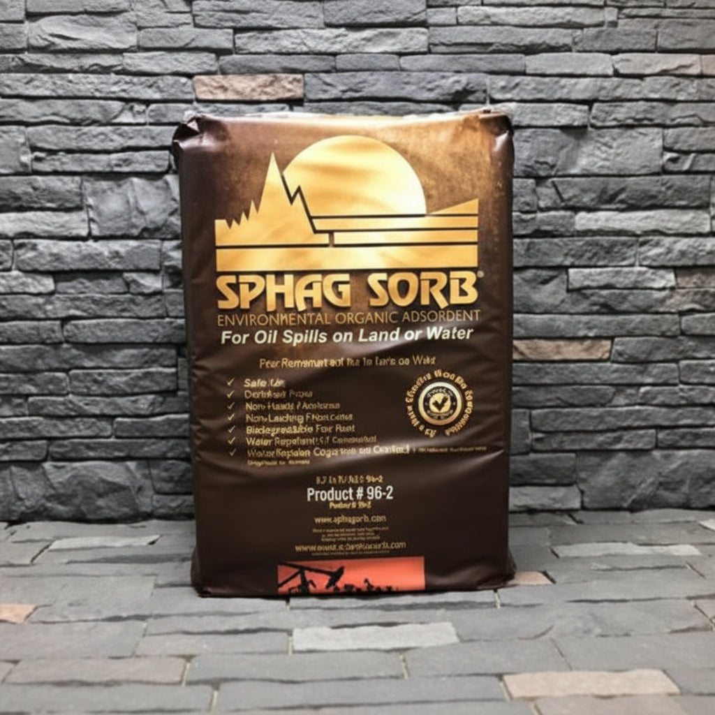 Industrial Absorbent, Loose-Filled Bags, 2 ft³ Coverage, Absorbs 12 gal