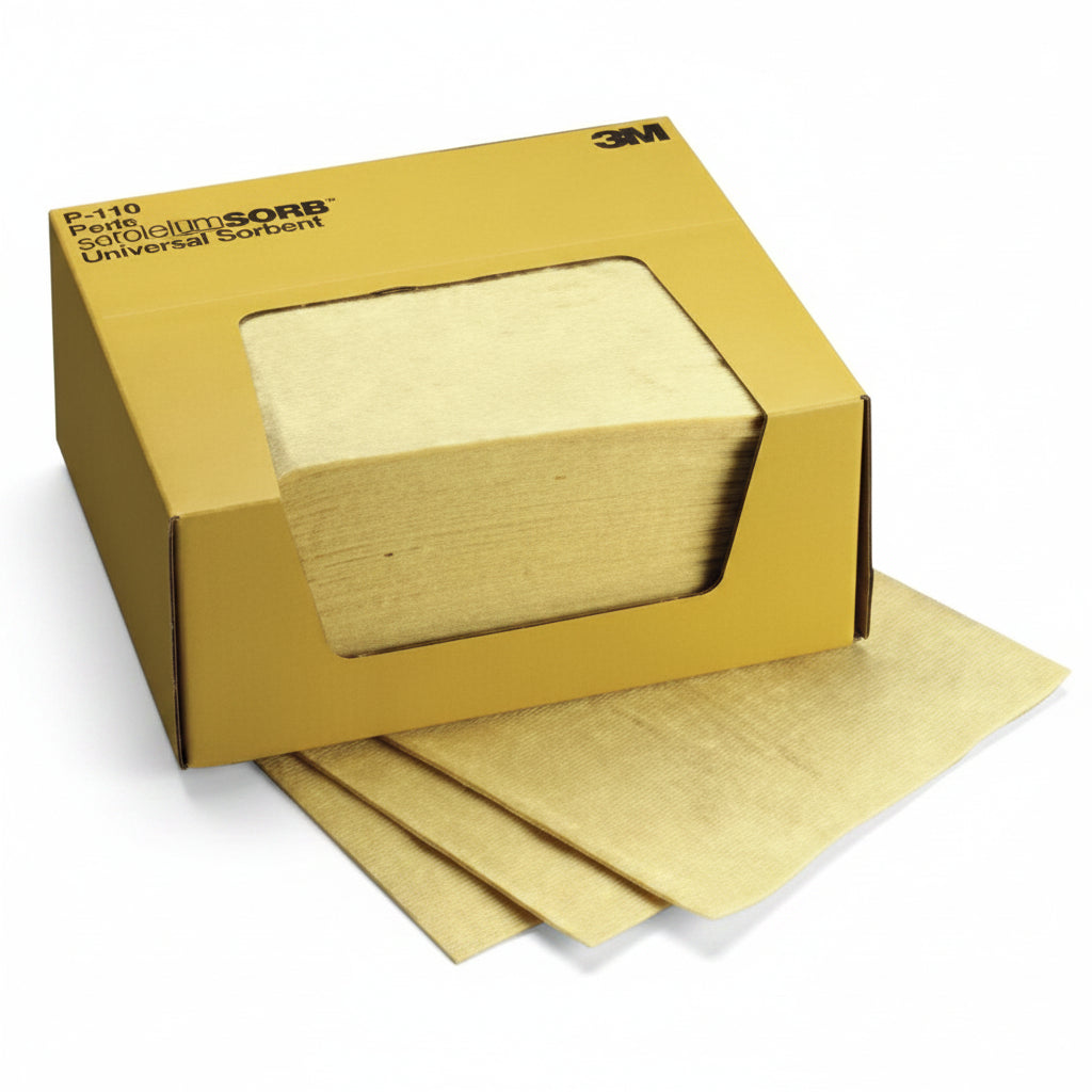 Chemical Sorbent Pads, 13 7/8 in x 6 1/8 in, Absorbs 4.25 gal