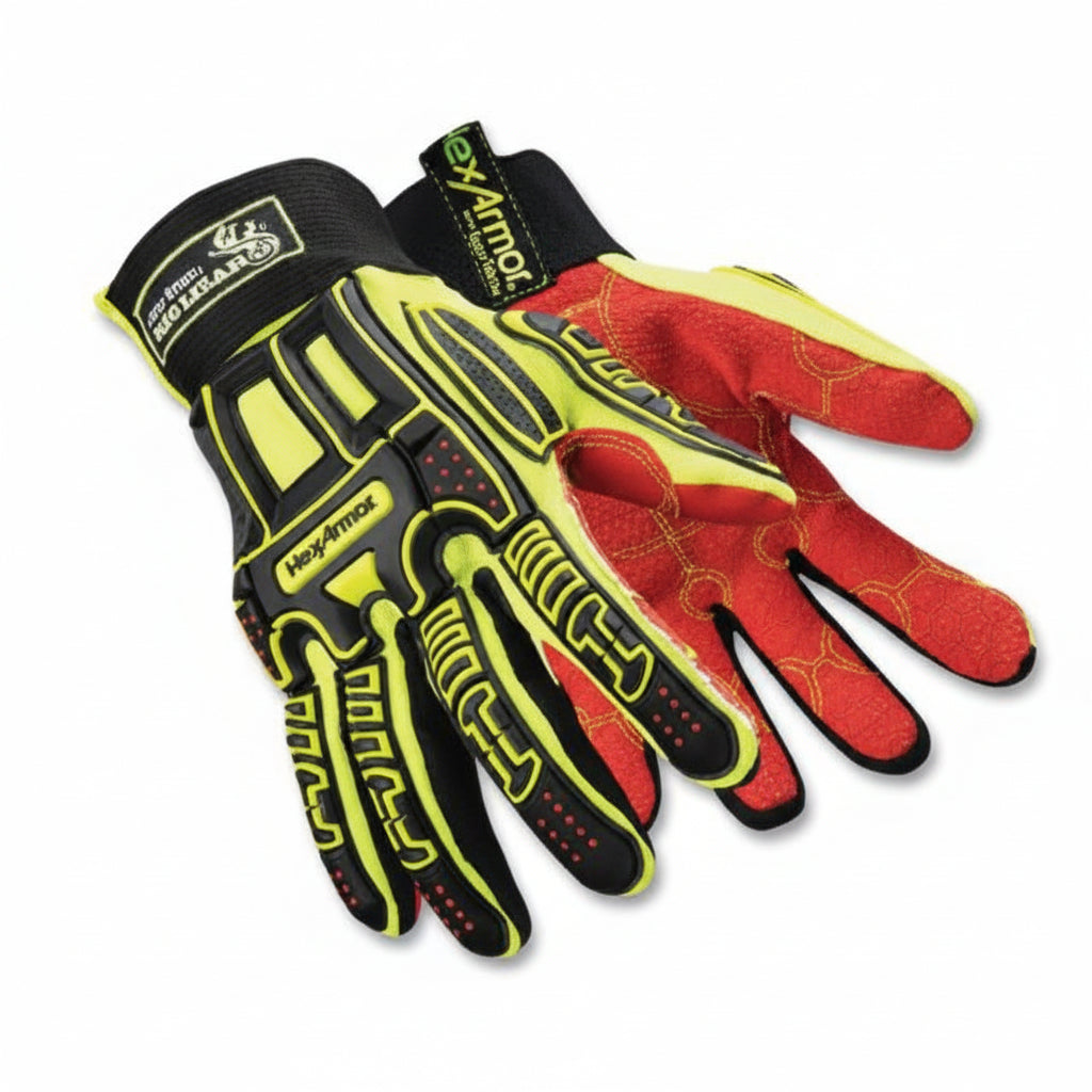 Rig Lizard Hi-vis Safety Gloves - X-Large