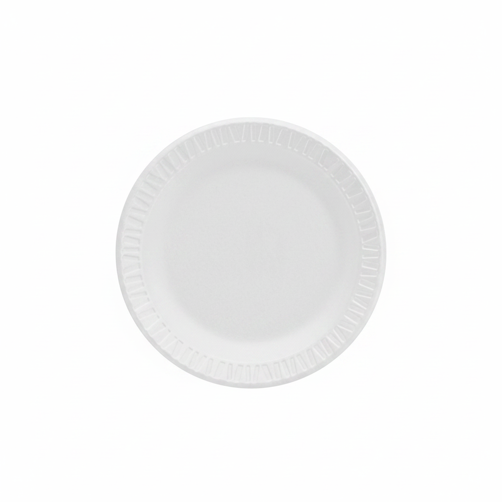 6 inch White Foam Plate