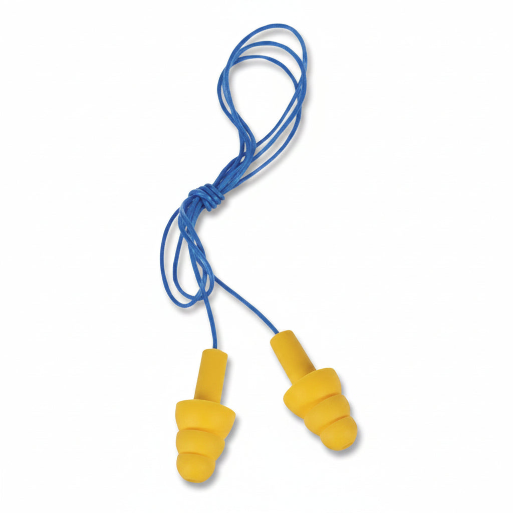 E-A-R Ultrafit Yellow Elastomeric Polymer Corded Earplugs NRR 25 dB