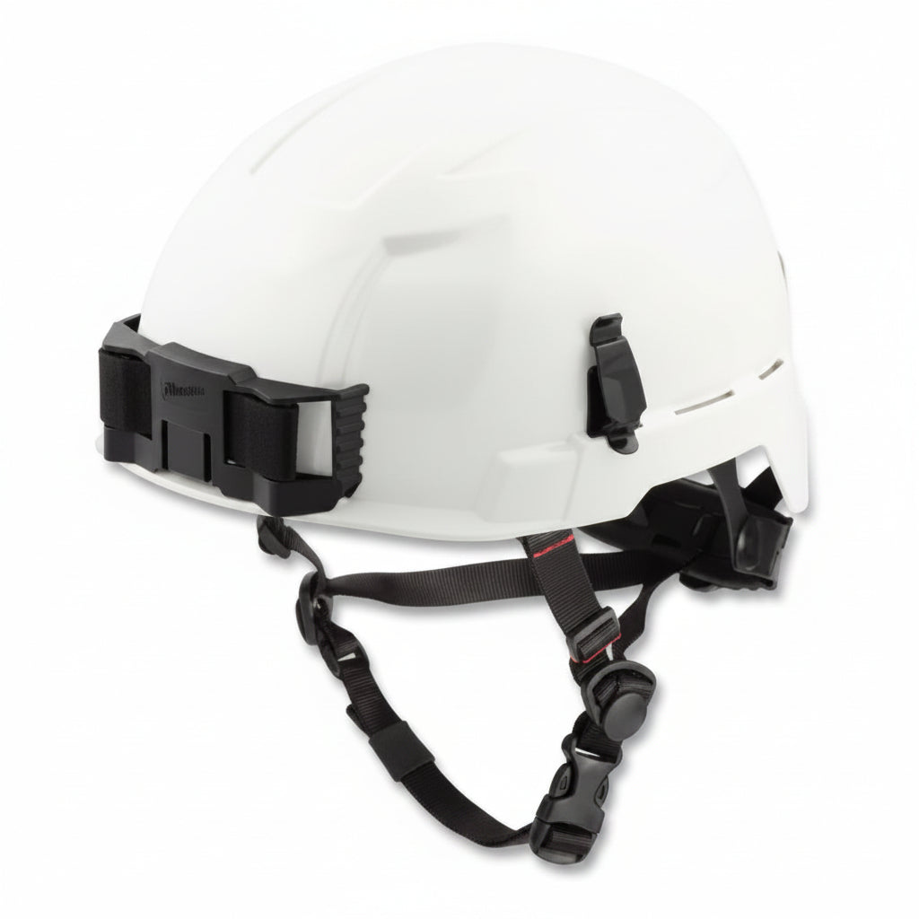 White Unvented Class E BOLT Safety Helmet