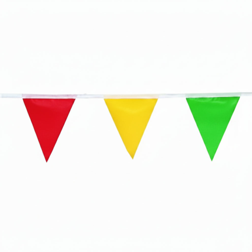 Multi-Color 9 x 12 inch 100-foot Polyethylene Pennant Flag