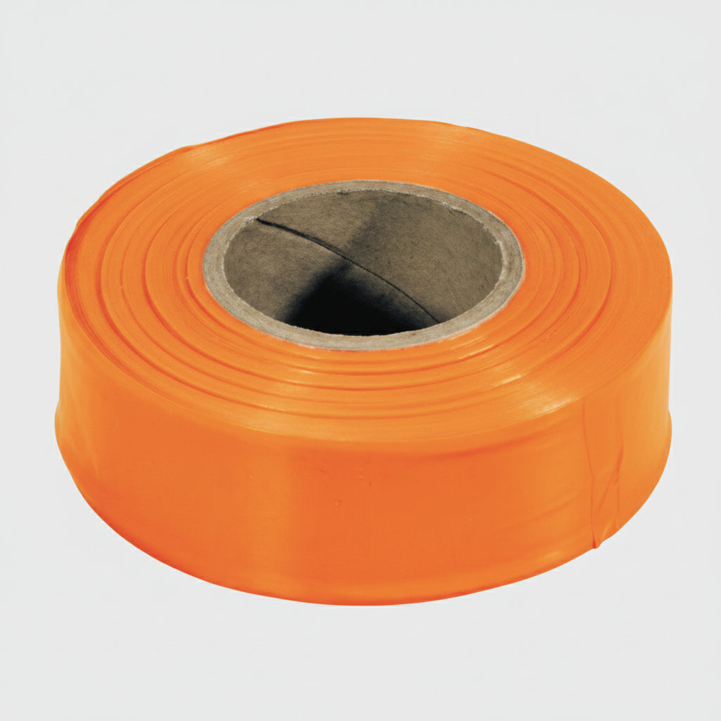 Orange 1-3/16 in x 300 ft Flagging Tape, 2 mil Vinyl