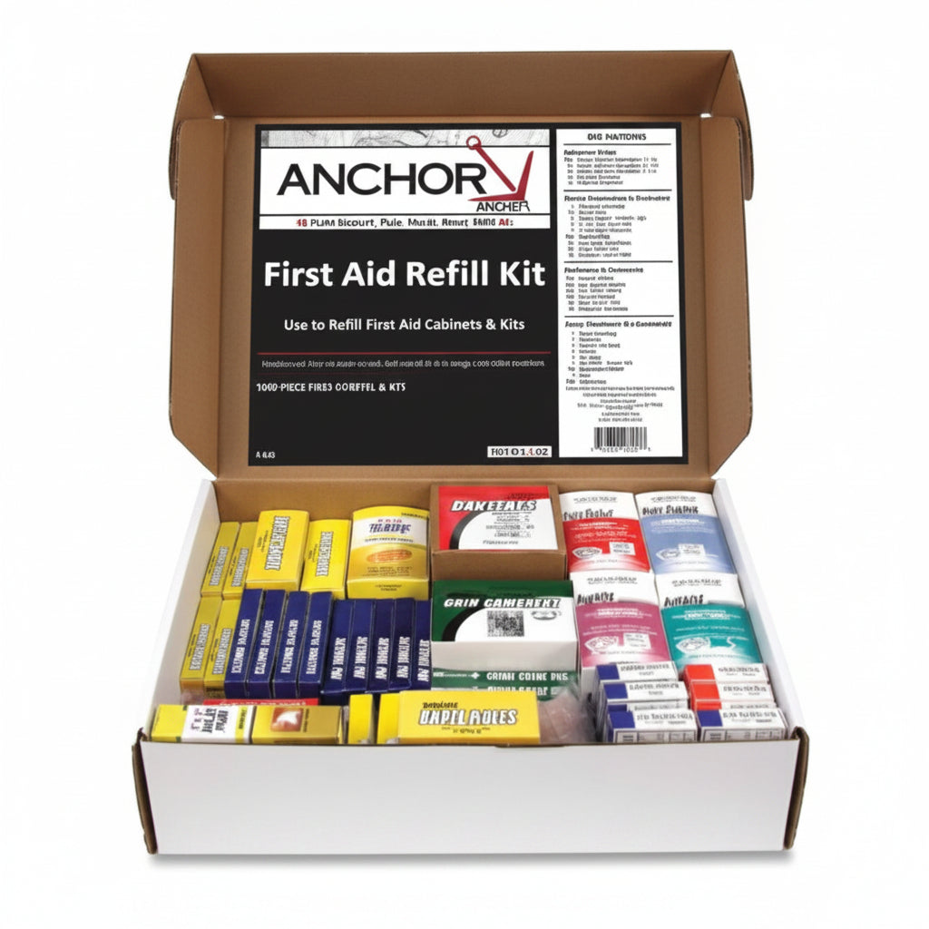 4-Shelf First Aid Cabinet Refill with 1000 Pieces