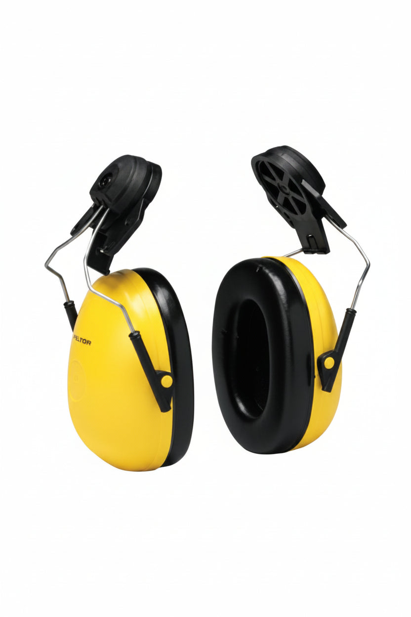 Peltor Optime 98 NRR 23 dB Yellow Cap-Mount Earmuffs