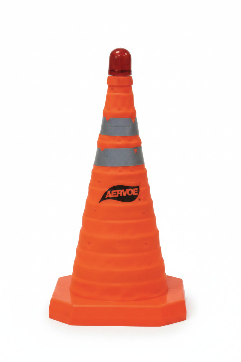 18 inch Orange Nylon Collapsible Safety Cone