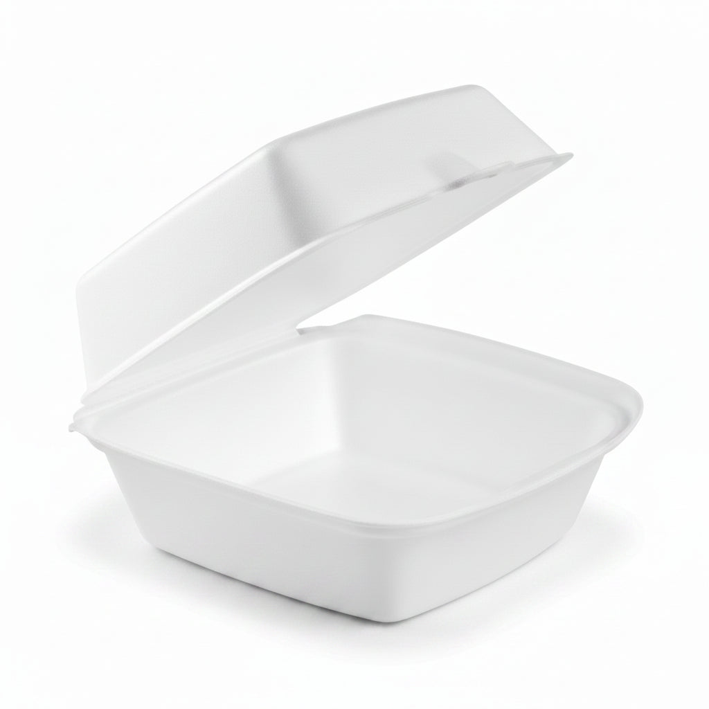 Foam Hinged Container 6" Sandwich 1-Compartment