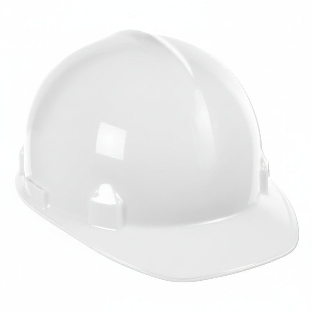 SC-6 Front Brim Hard Hat with 4-Point Ratchet Suspension in White
