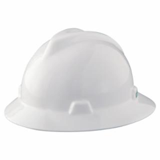 White V-Gard Full-Brim Hard Hat with Staz-On Suspension