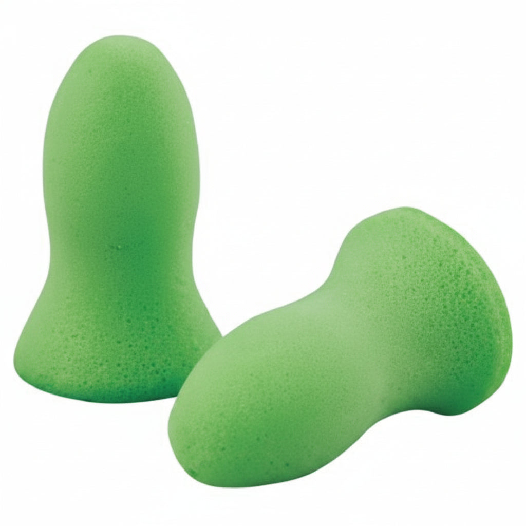 Meteors Disposable Green Foam Uncorded Earplugs NRR 33 dB