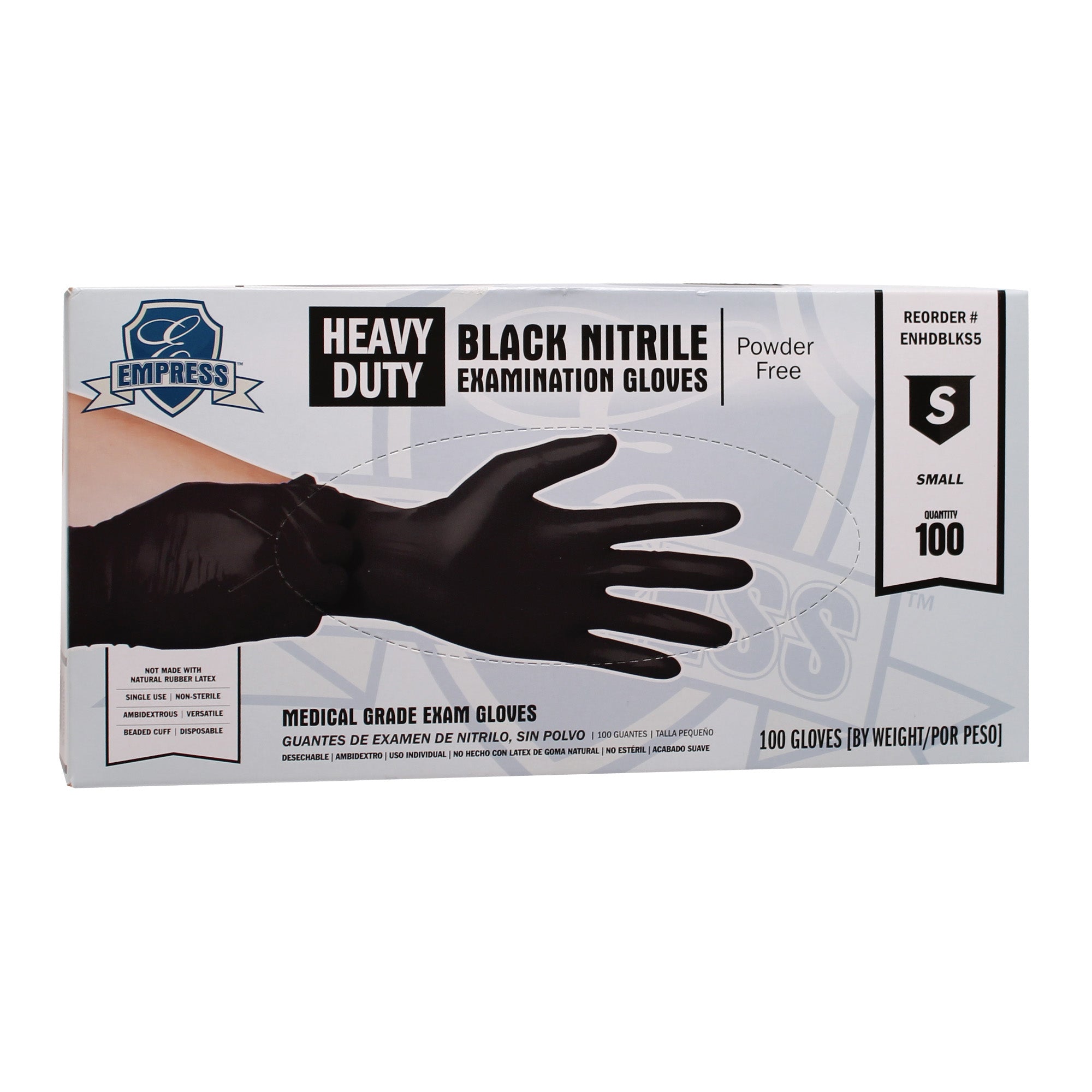 Heavy Duty Nitrile Glove Black Small 5 mil