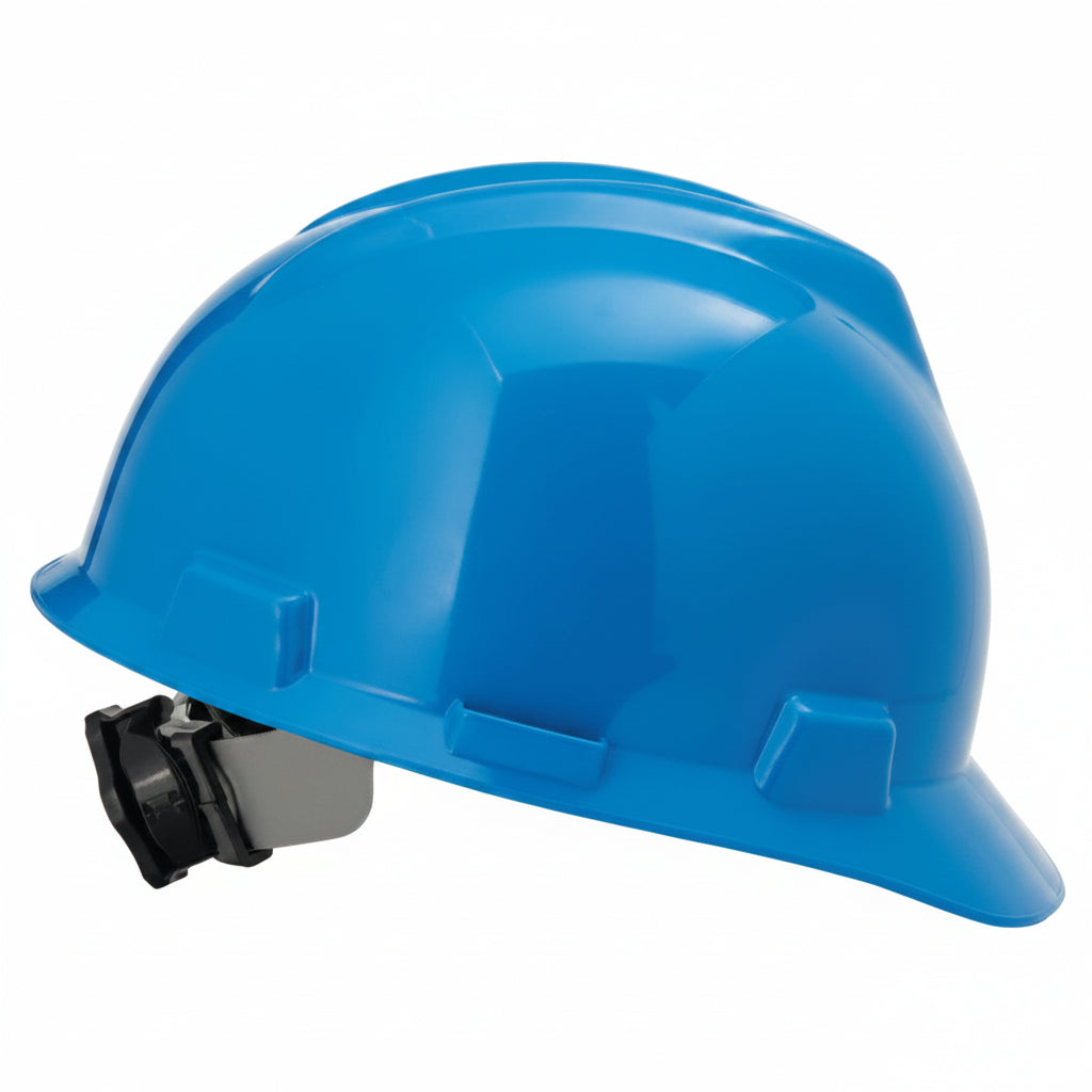 V-Gard Slotted Cap-Style Hard Hat with Fas-Trac III Suspension in Blue