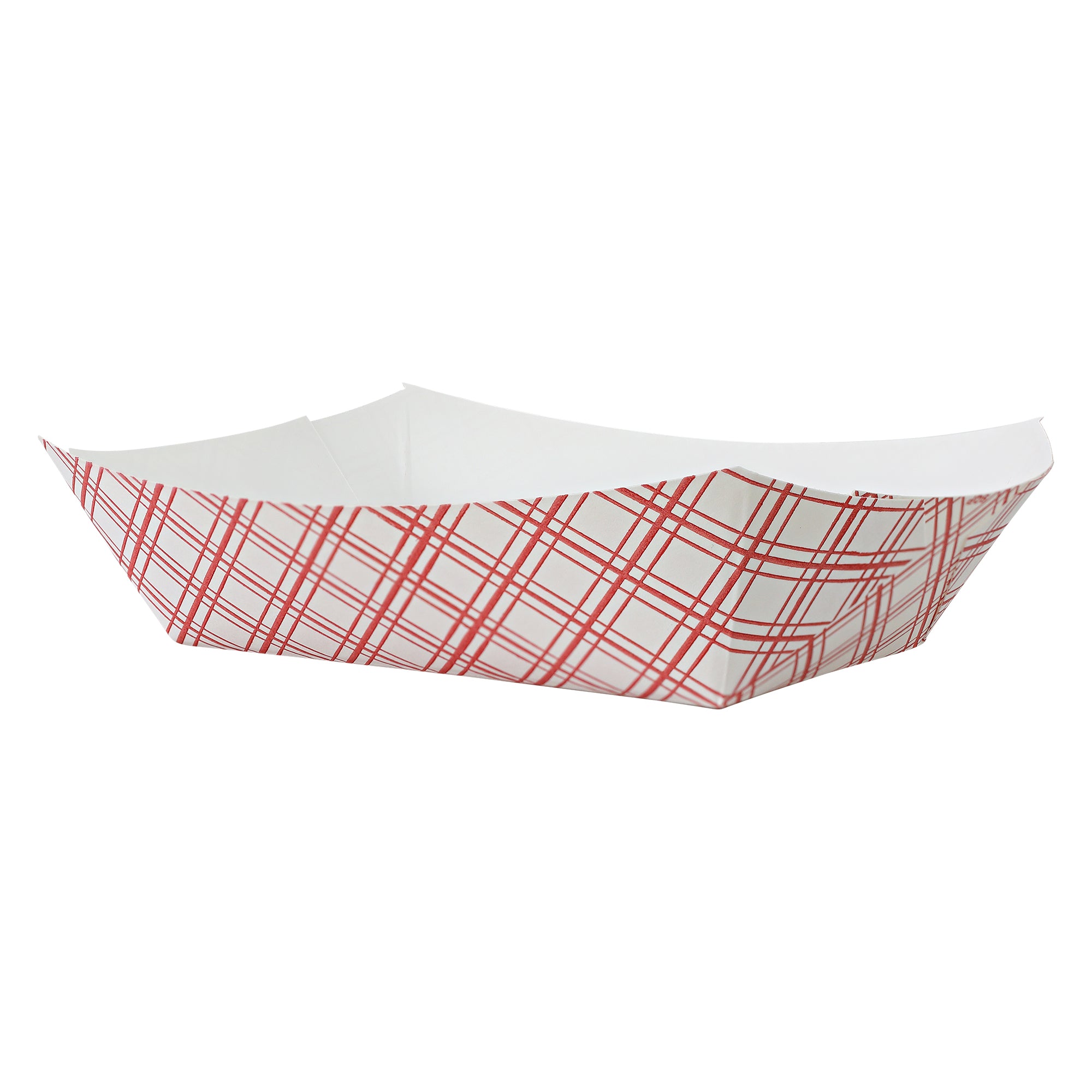 Red Plaid Food Tray 2 1/2 lb