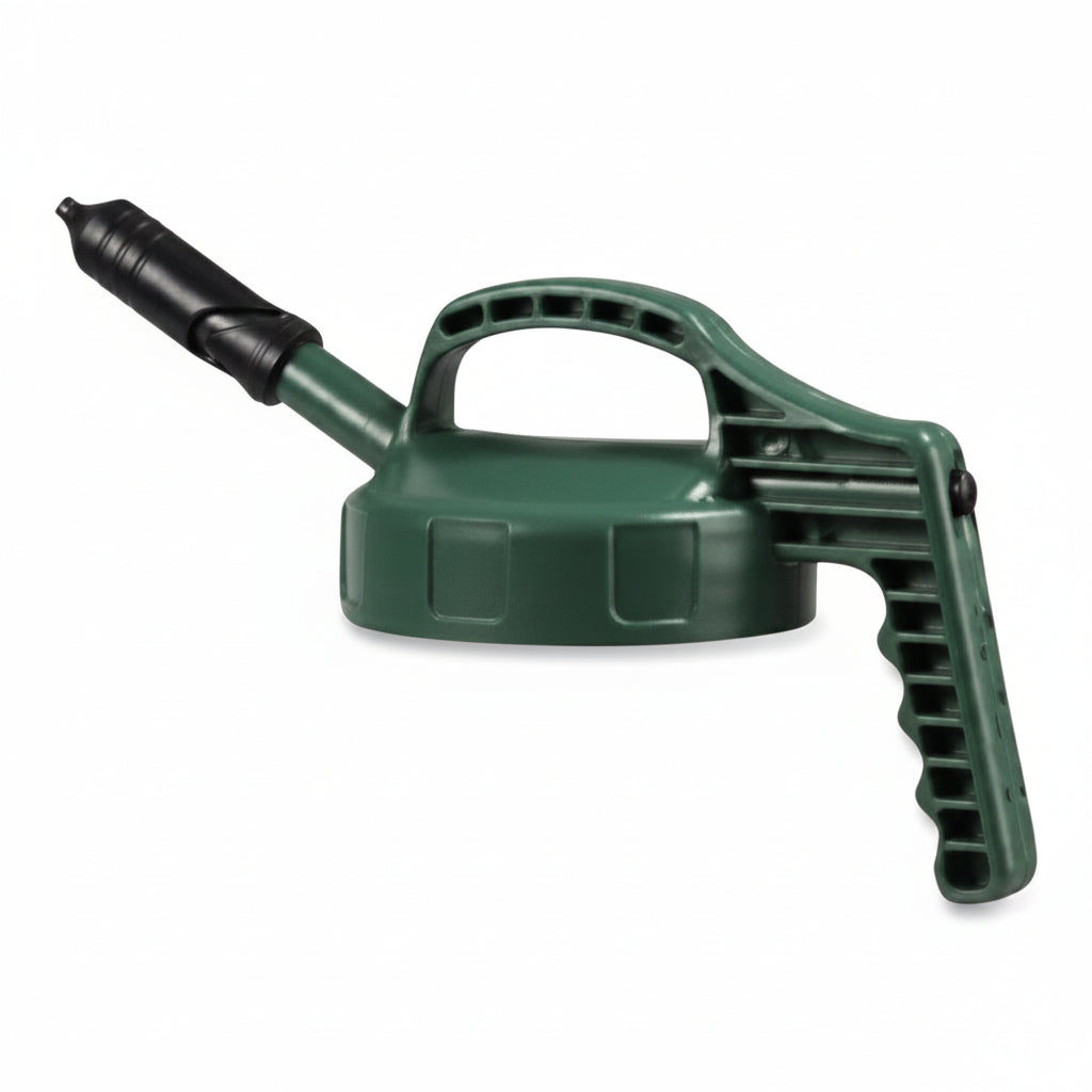 OilSafe Dark Green Mini Spout Lid - 1/4 inch dia