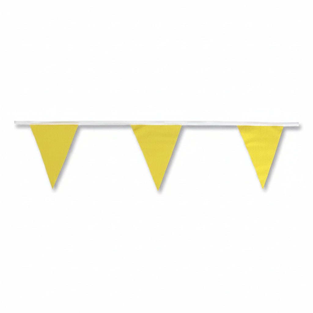Yellow 9 x 12 inch 60-foot Polyethylene Pennant Flag