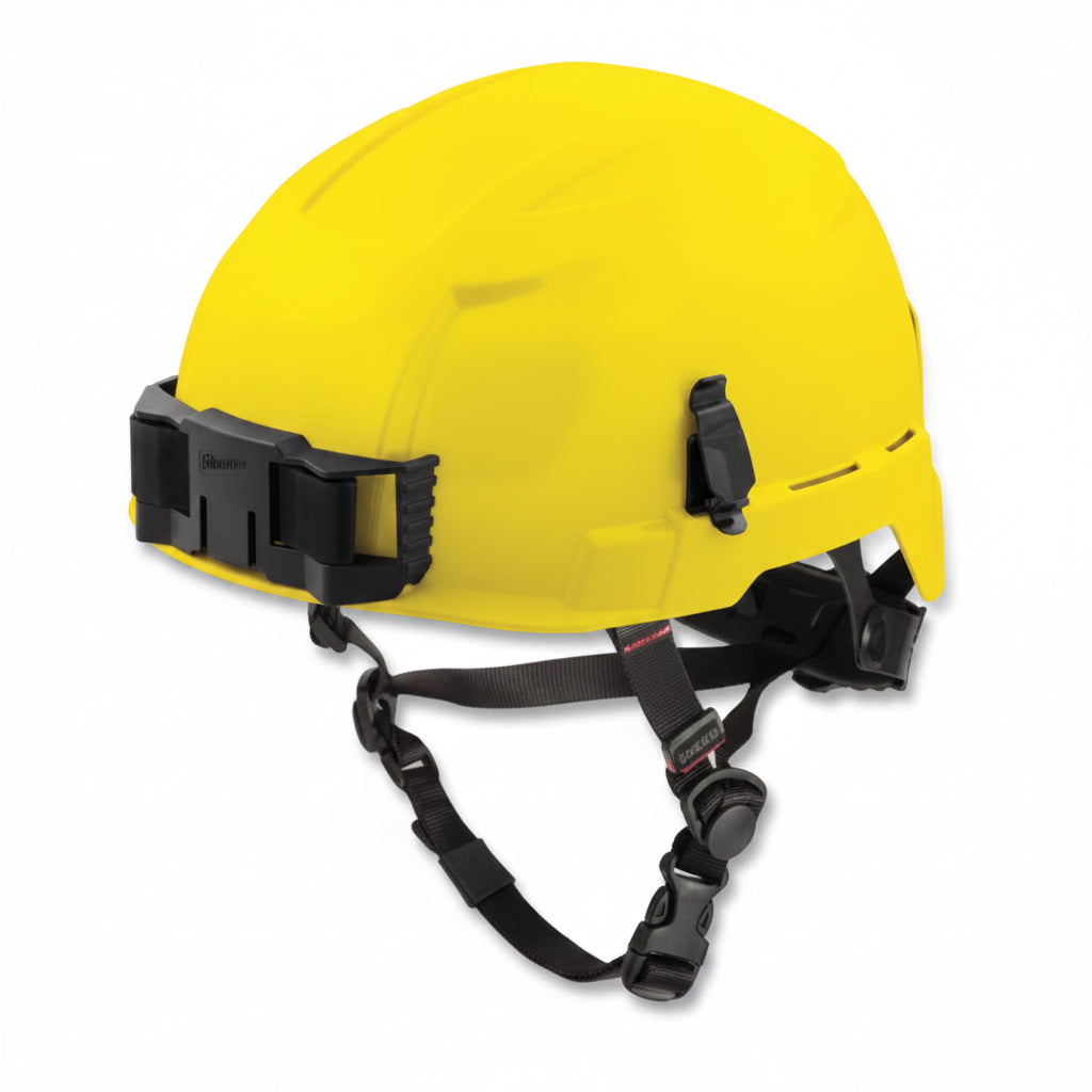 Yellow Unvented Class E BOLT Safety Helmet