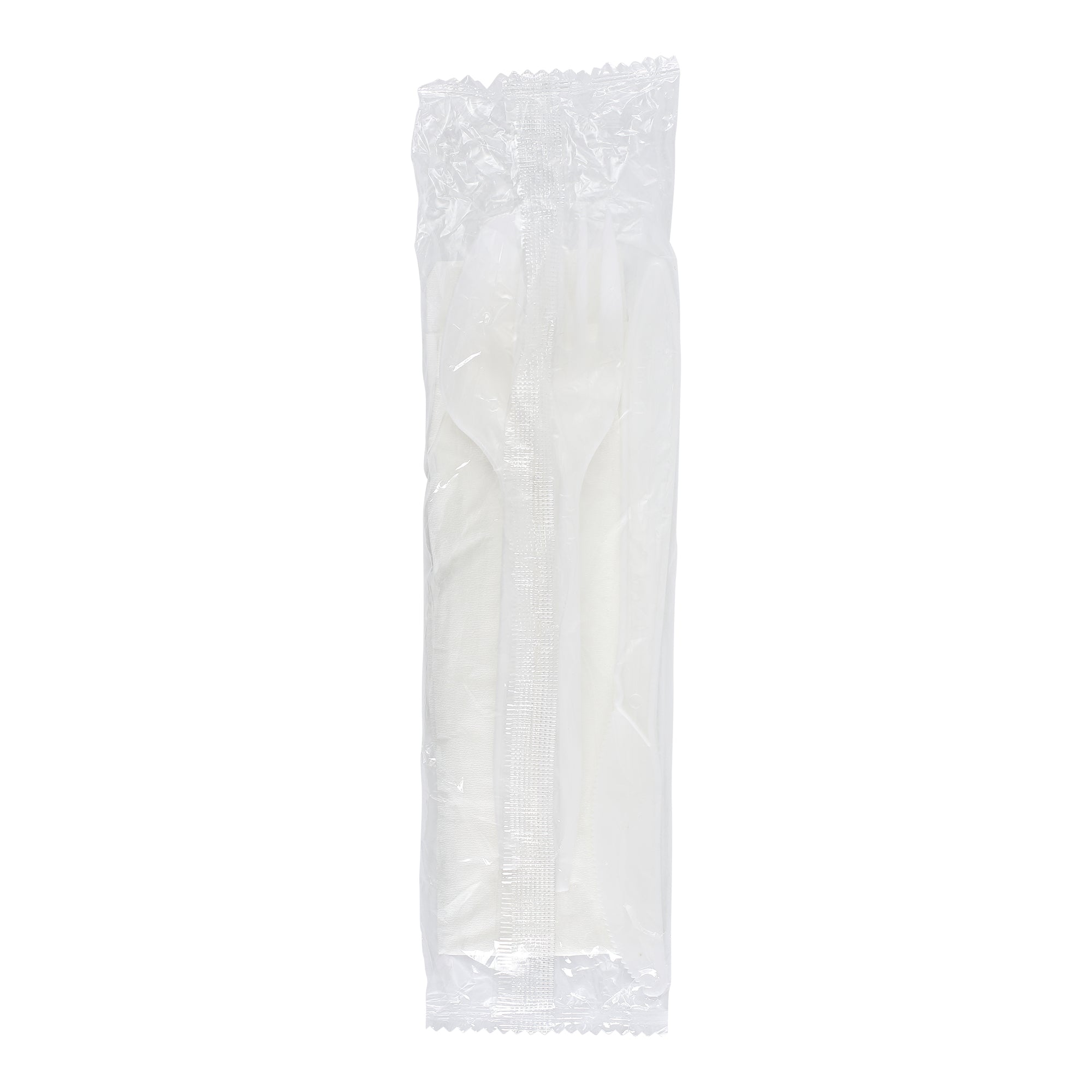Medium Weight White Cutlery Kit with Napkin
