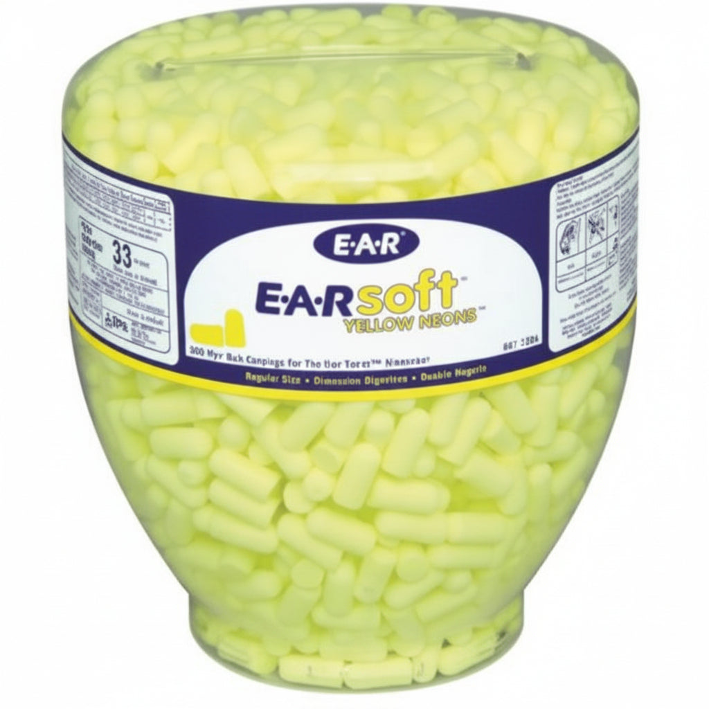 E-A-R One Touch Yellow Polyurethane Uncorded Earplug Dispenser NRR 33 dB