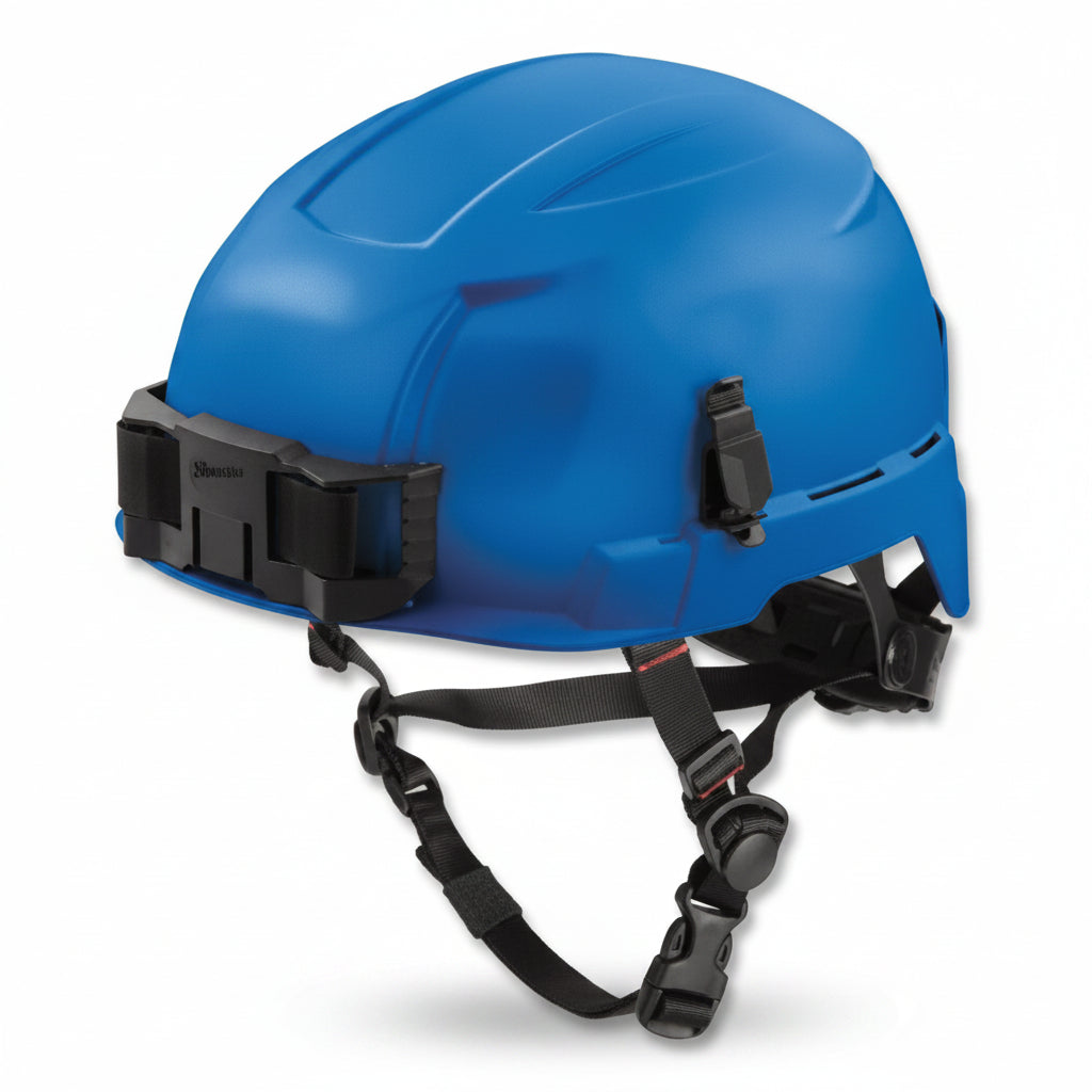 Blue Unvented Class E BOLT Safety Helmet