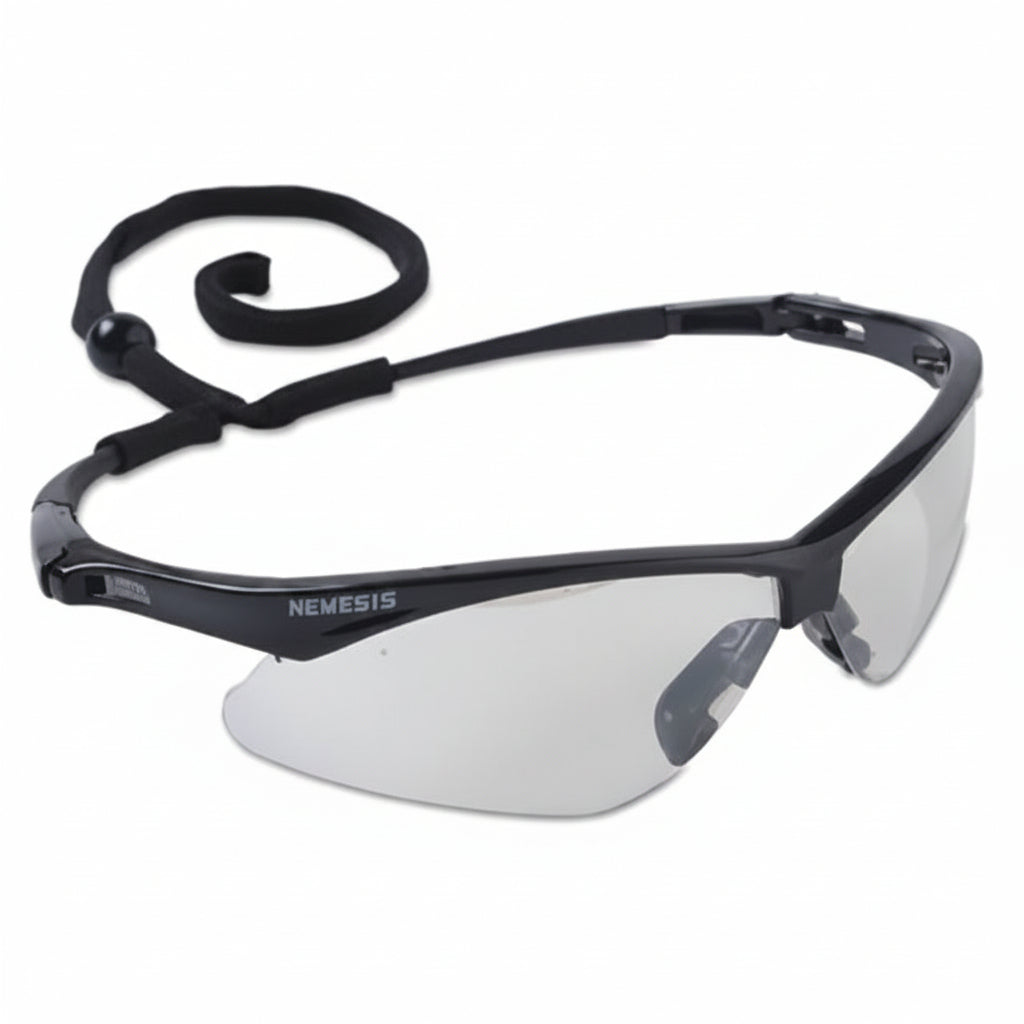 V30 Nemesis Indoor/Outdoor Uncoated Safety Glasses with Black Nylon Frame
