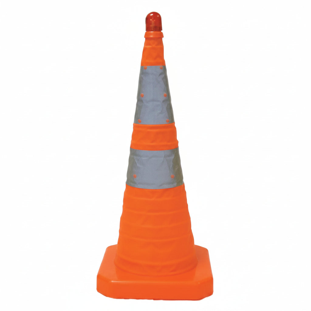28 inch Orange Nylon Collapsible Safety Cone