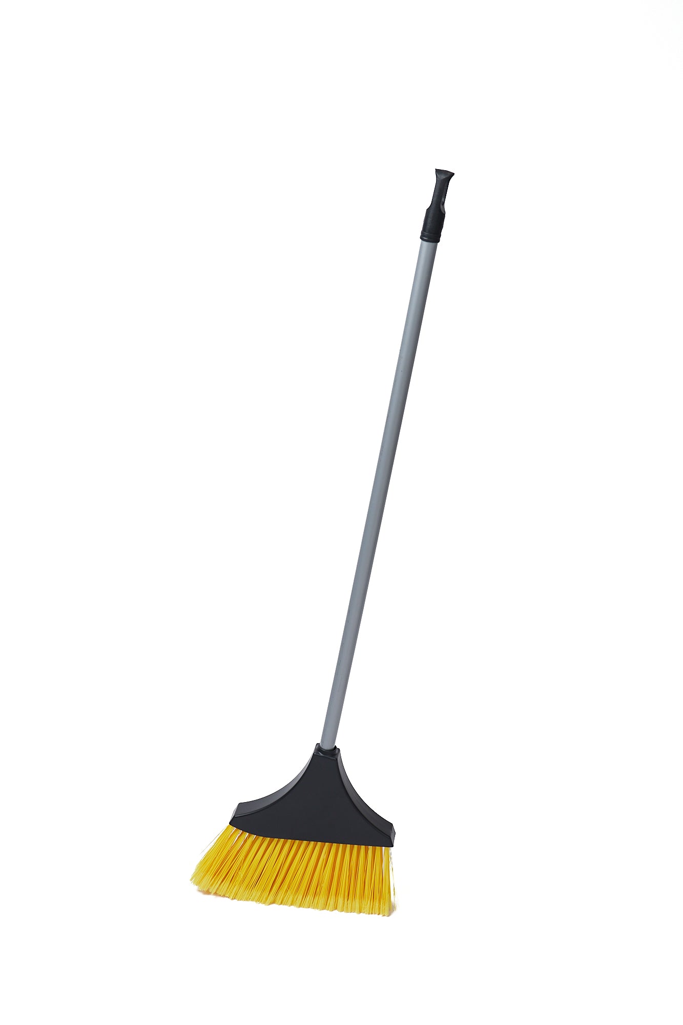 Large Angle Broom Yellow Bristle with Metal Handle