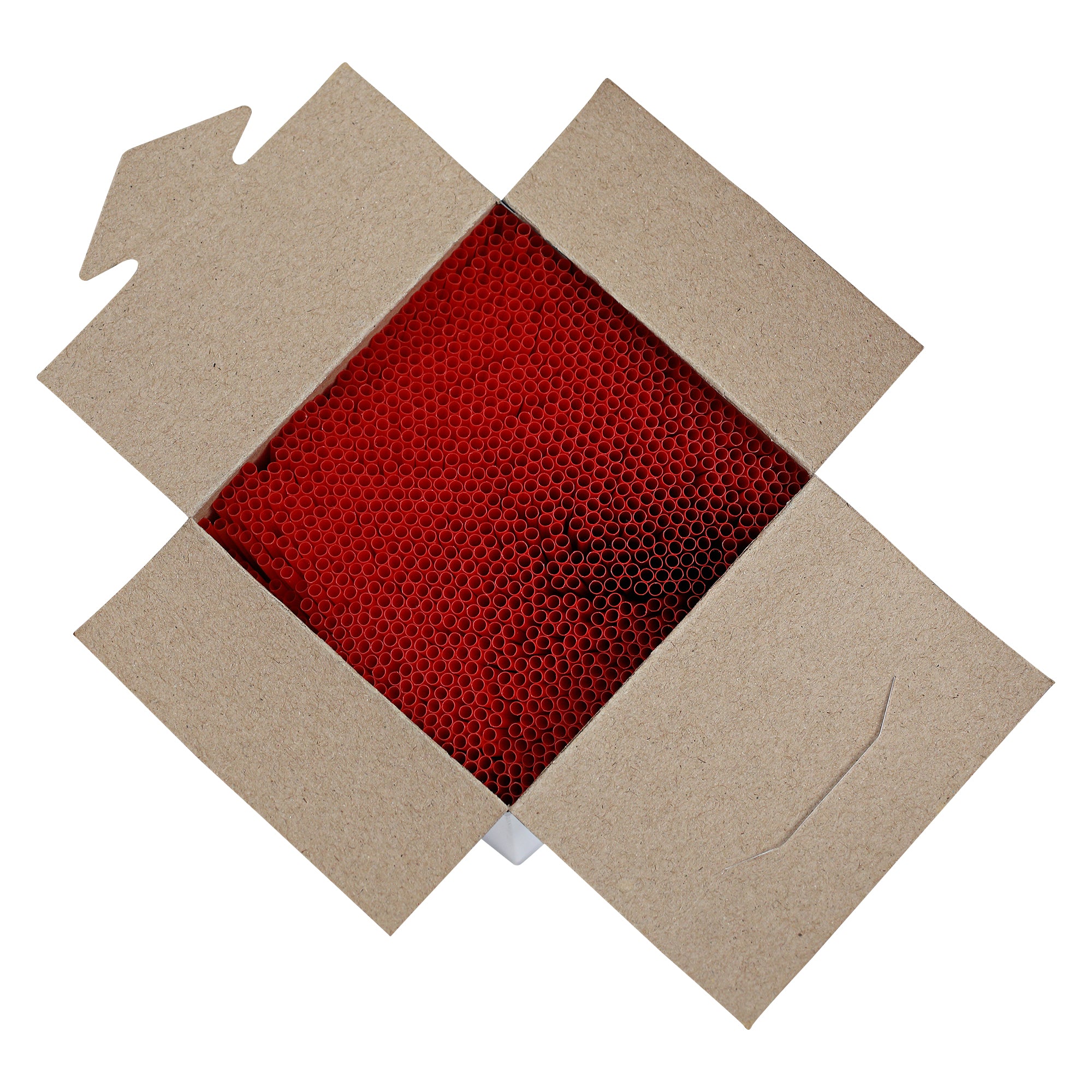 Unwrapped Red Cocktail Straw / Stirrer