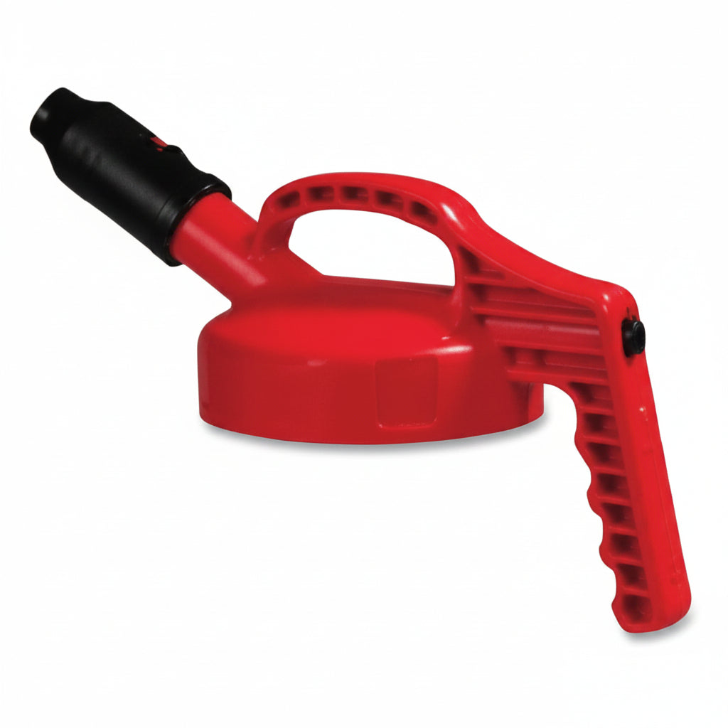 OilSafe Red Stumpy Spout Lid - 1 inch dia