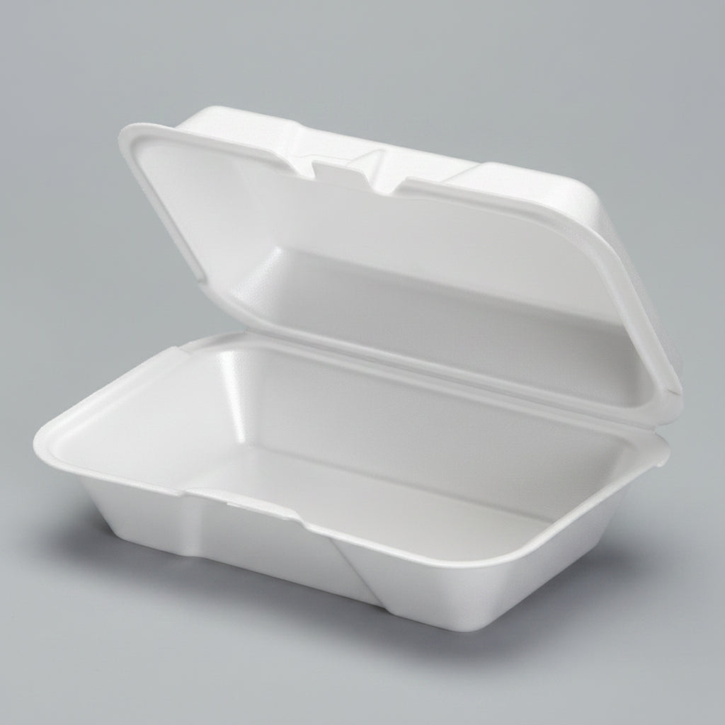 Foam Hinged Container All-Purpose White 8" x 5"
