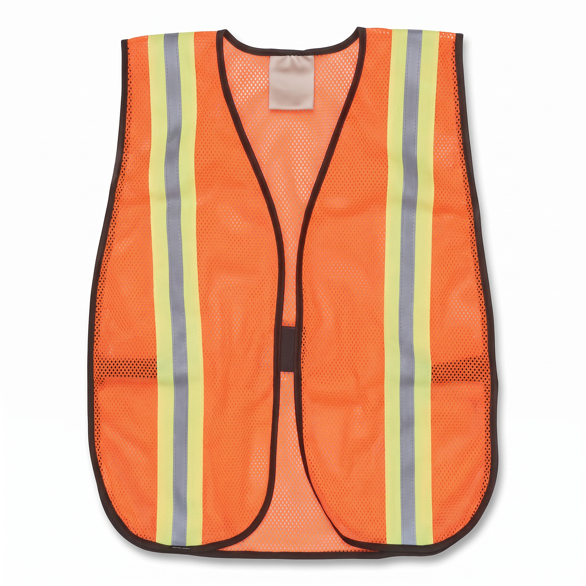General Purpose Safety Vest - Orange w/Lime and Silver Stripes